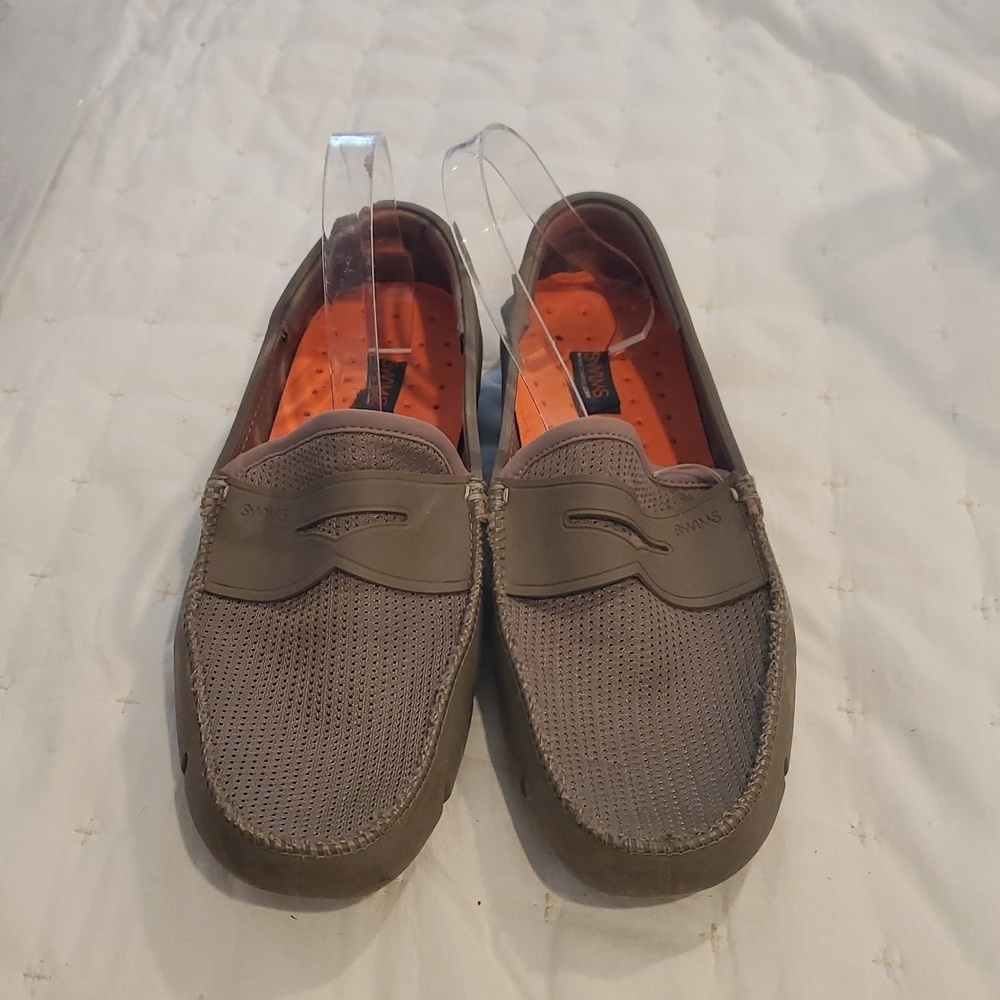 Swims Slip-On Penny Loafers / Drivers Size  9 US in Solid Olive Green